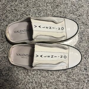 White Valentino Slip on Sneakers